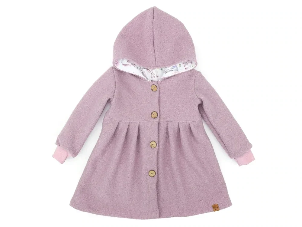 Walkmantel Wollwalk Mantel Mädchen Kinder Meilisu puderrosa rosé