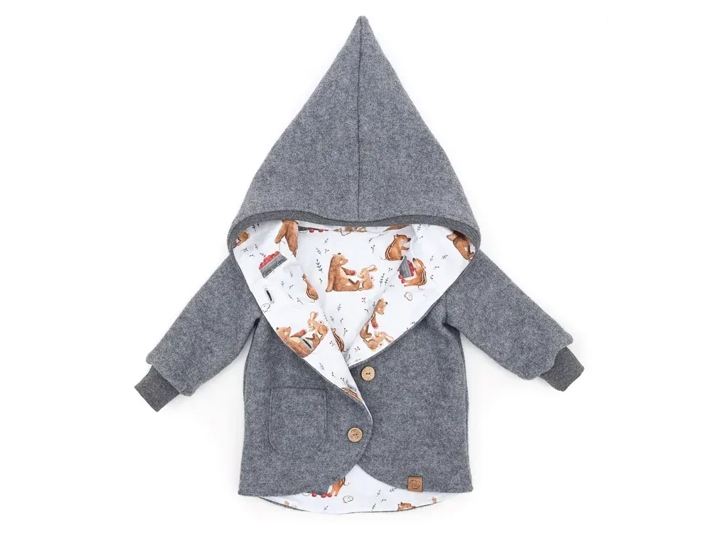 Walkjacke | grau meliert