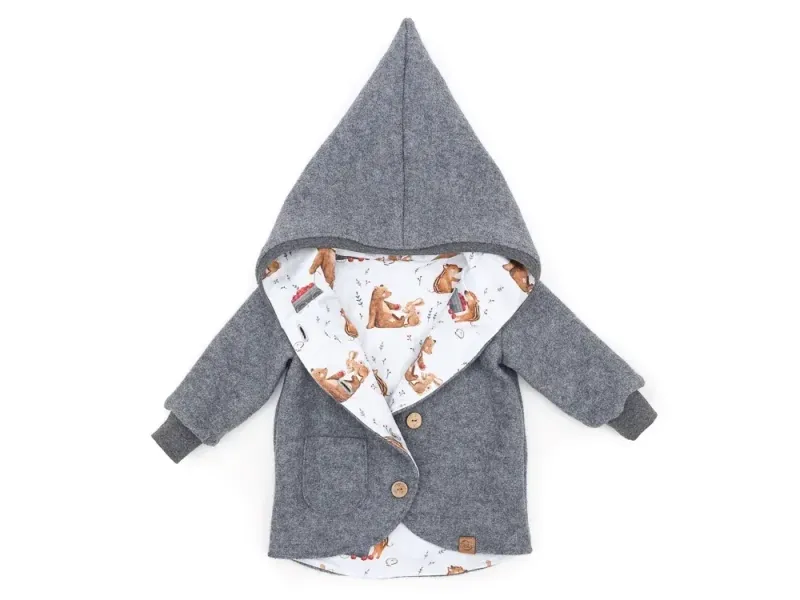 Walkjacke | grau meliert