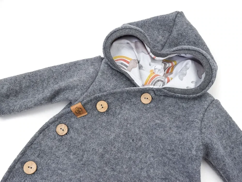 Walkoverall Wollwalk Anzug Baby Kinder hellgrau