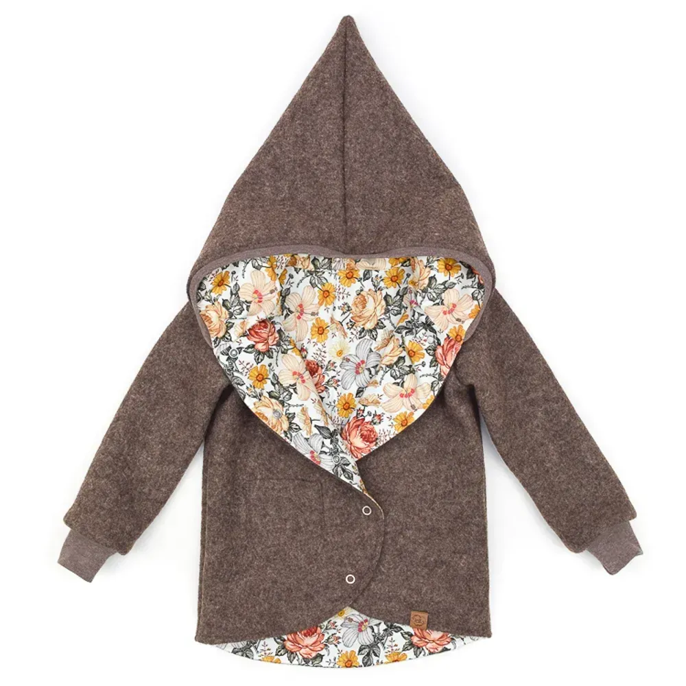 Walkjacke | braun meliert