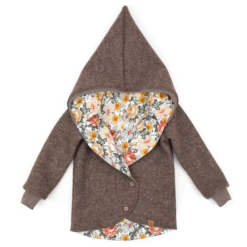 Walkjacke | braun meliert