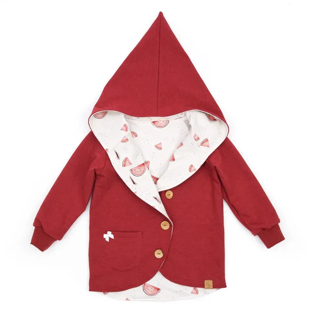 Sweatjacke | ziegelrot meliert