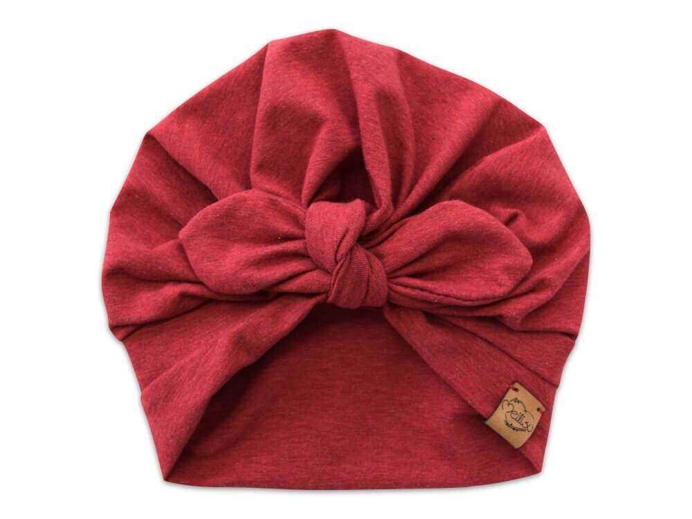 Turbanmütze | ziegelrot meliert
