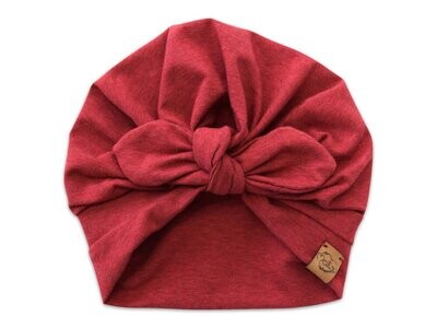Turbanmütze | ziegelrot meliert