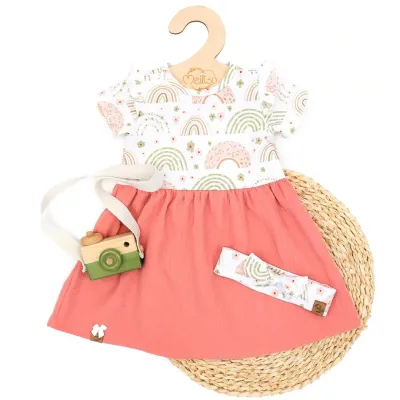 Set | Rainbows & Flowers | Kleid & Haarband