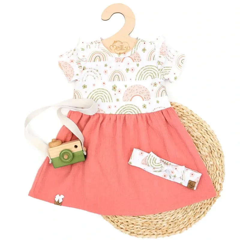 Set | Rainbows & Flowers | Kleid & Haarband