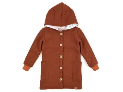 Walkmantel Wollwalk Mantel Mädchen Kinder Jungs Meilisu rost terracotta