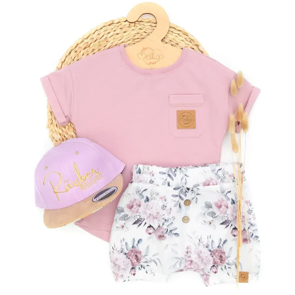 Set | Frühlingsrosen | Shirt & Shorts & Cap