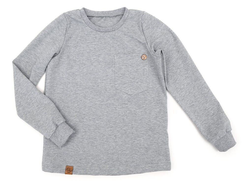 Langarmshirt | hellgrau meliert