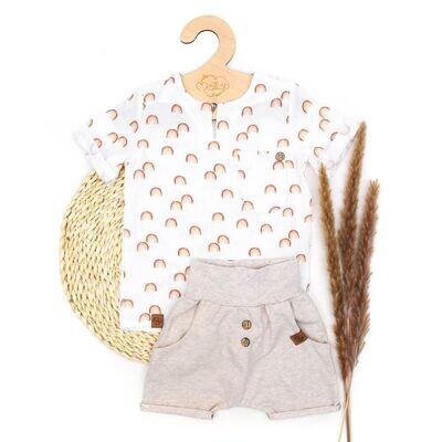 Set | kleiner Regenbogen | Musselinshirt & Shorts