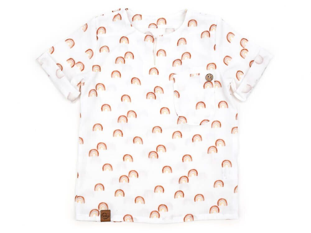 T-Shirt | Musselin | kleiner Regenbogen