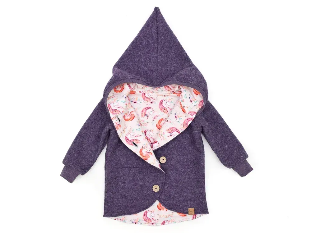 Walkjacke | aubergine meliert Walkjacke | aubergine meliert