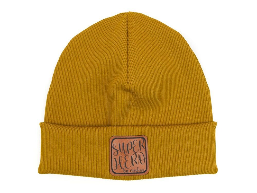 Hipster Mütze | Feinripp | goldene Kiwi