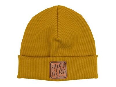 Hipster Mütze | Feinripp | goldene Kiwi