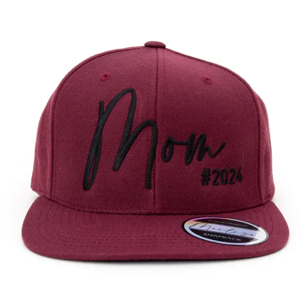Snapback Cap | Mom & Dad, Farbe Cap: maroon (weinrot)