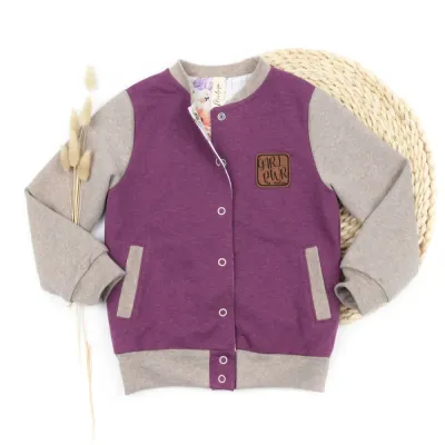 Collegejacke | beere - beige