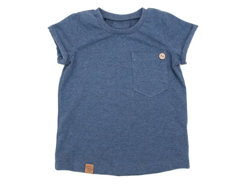 T-Shirt | jeansblau meliert
