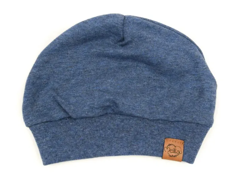 Bündchenmütze | jeansblau meliert