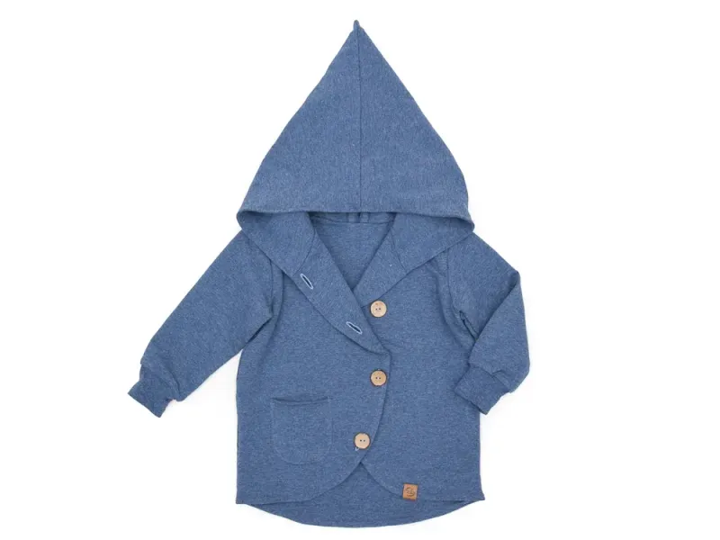 Sweatjacke | jeansblau meliert
