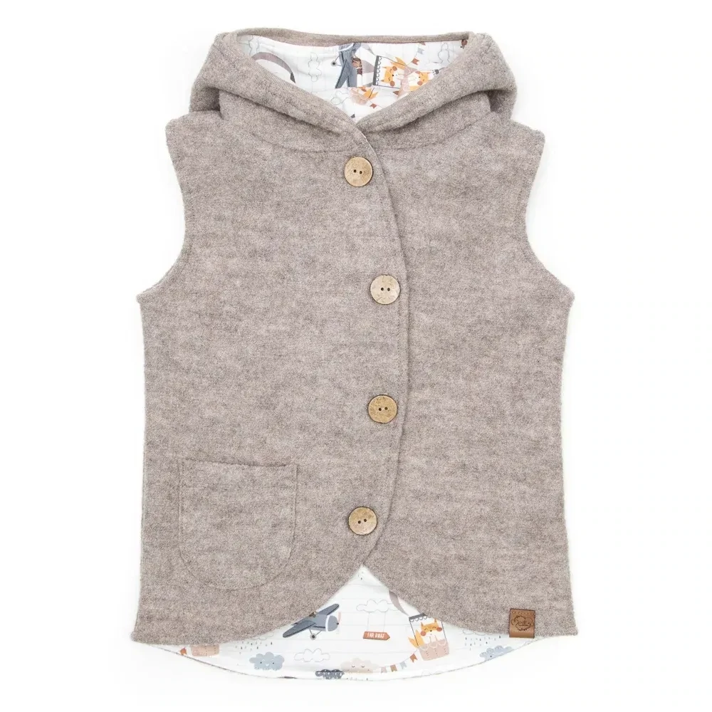 Walkweste | beige meliert