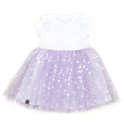 Kleid Kinder Mädchen Tüll Taufe Hochzeit Schulanfang weiß flieder lila