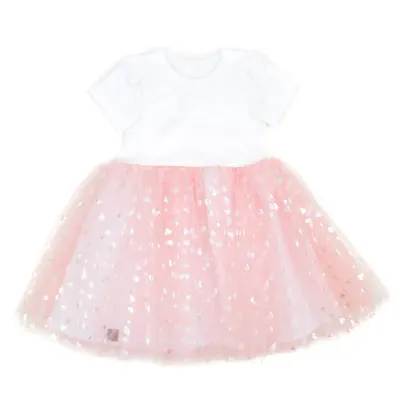 Kleid Kinder Mädchen Tüll Taufe Hochzeit Schulanfang rosa weiß