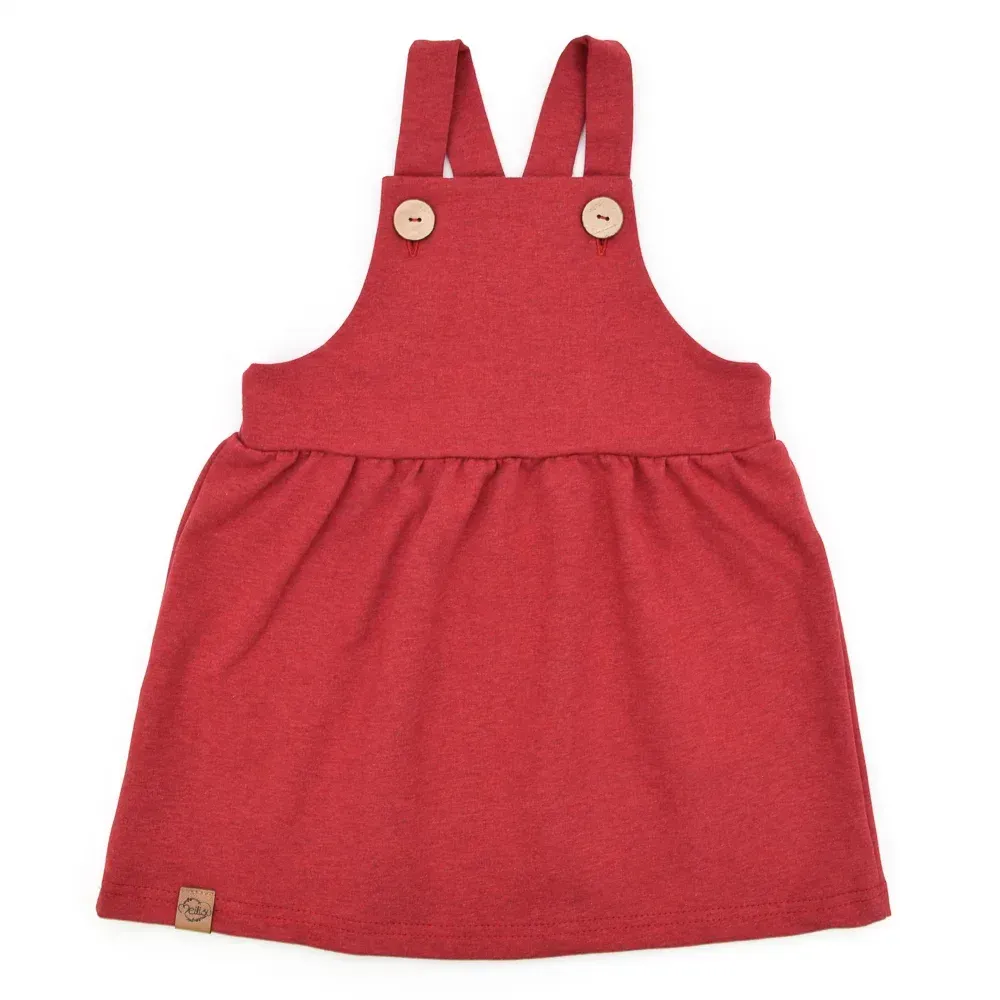 Latzkleid | ziegelrot meliert