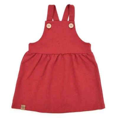 Latzkleid | ziegelrot meliert