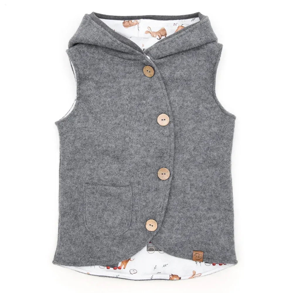 Walkweste | grau meliert