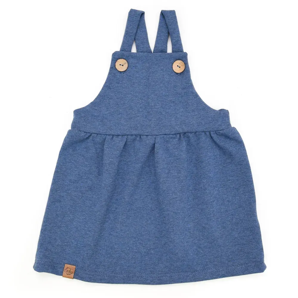 Latzkleid | jeansblau meliert