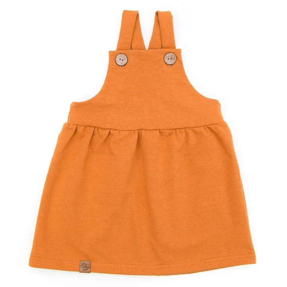 Latzkleid | senfgelb meliert