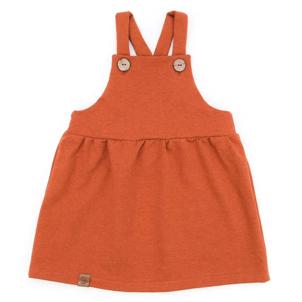 Latzkleid | terracotta meliert