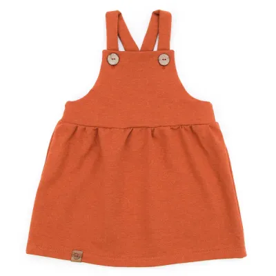 Latzkleid | terracotta meliert Latzkleid | terracotta meliert