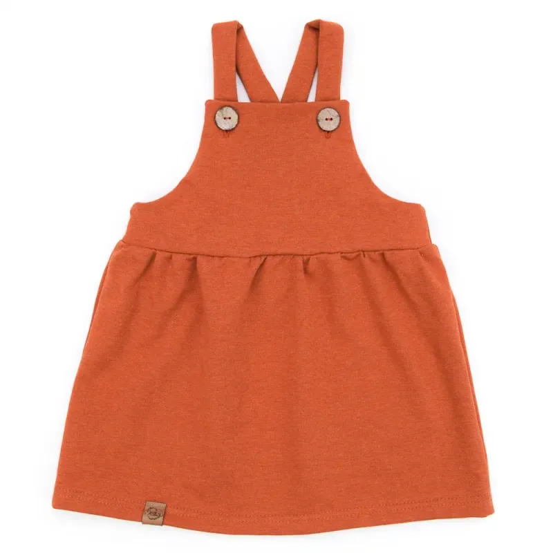 Latzkleid | terracotta meliert