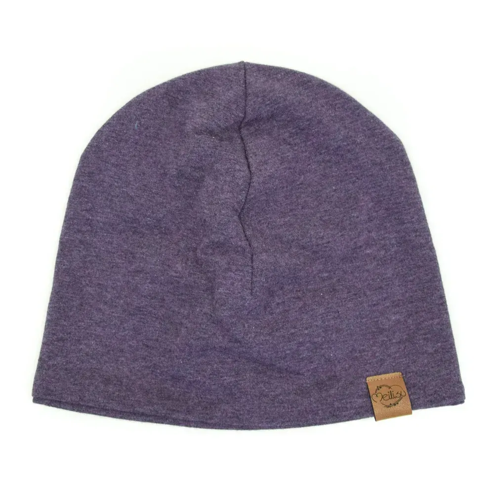 Wendemütze | aubergine meliert