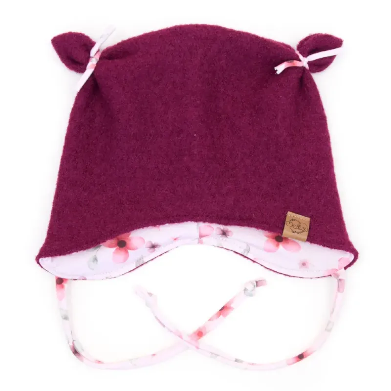 Walkmütze mit Ohren | brombeer