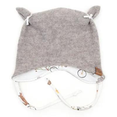 Walkmütze mit Ohren | beige meliert