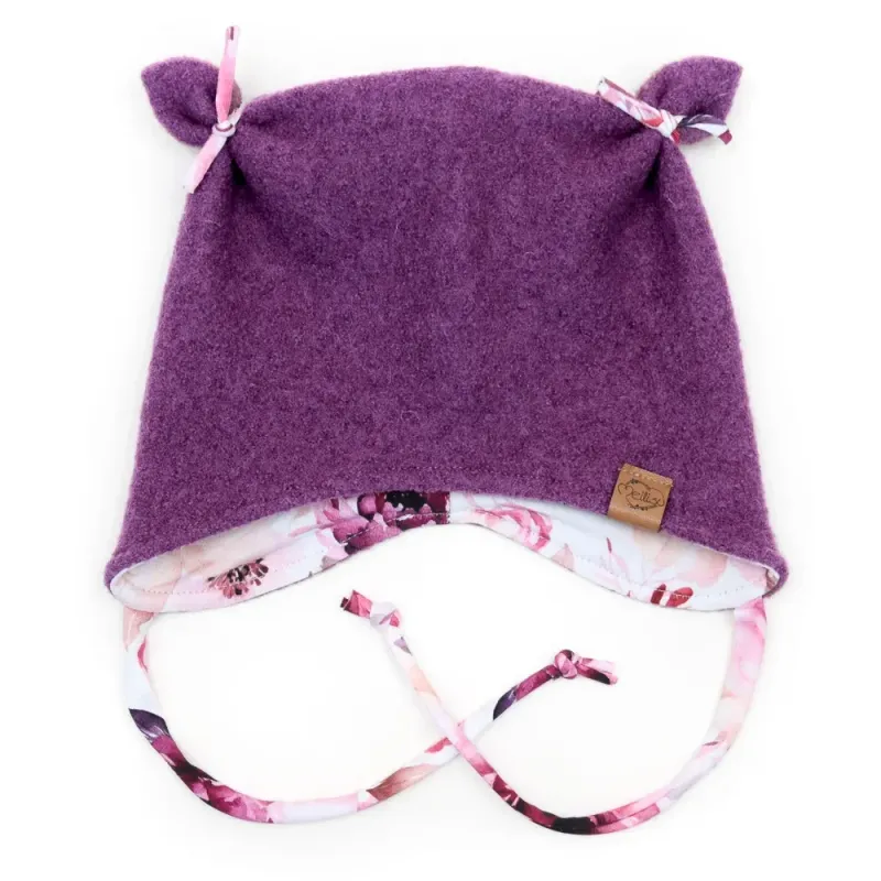 Walkmütze mit Ohren | beere meliert