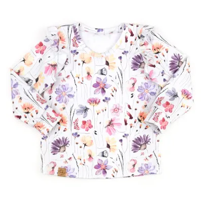 Langarmshirt mit Rüschen | Blumenmeer
