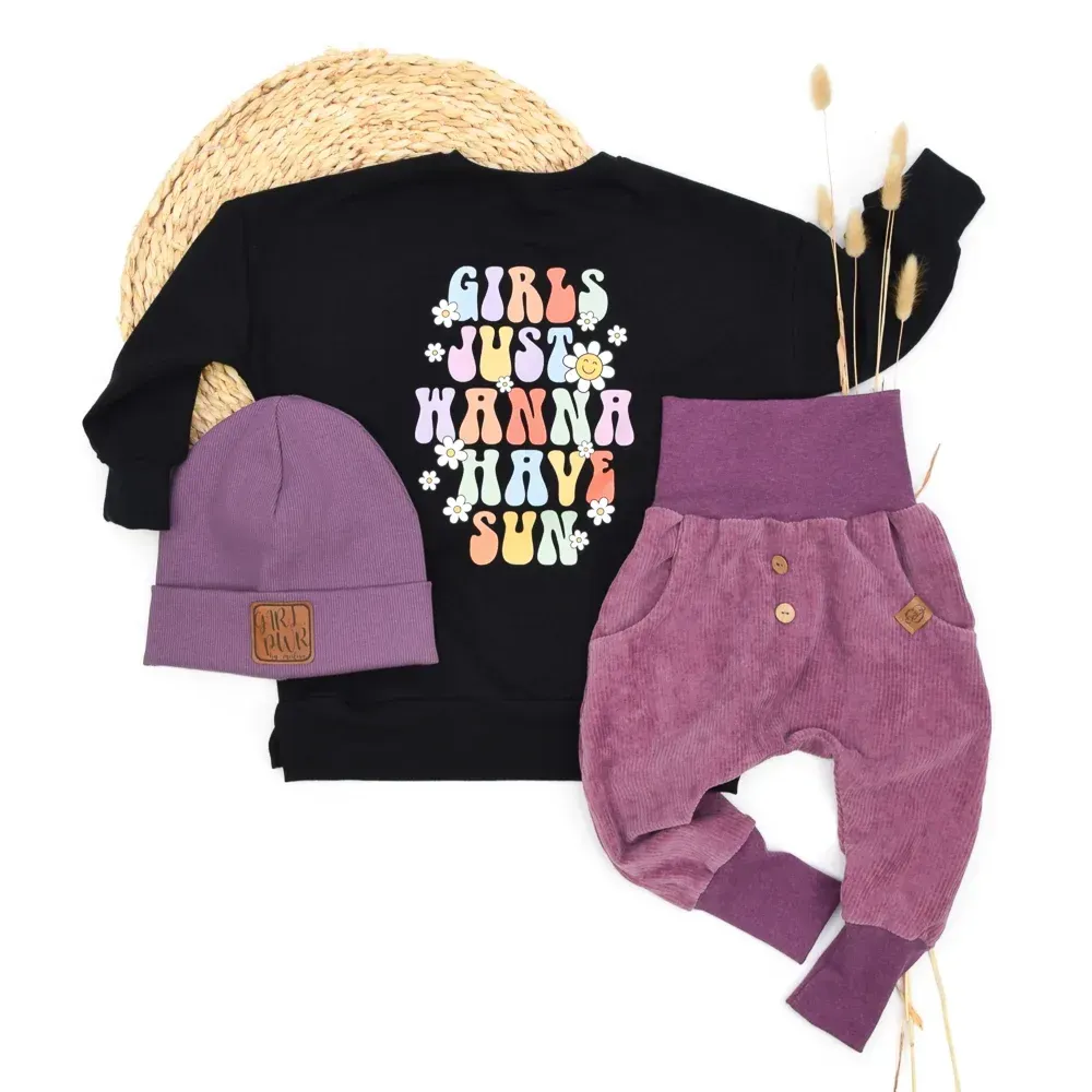 Set | Girls just wanna | Pullover & Pumphose & Mütze