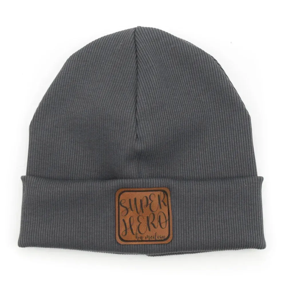 Hipster Mütze | Feinripp | grau