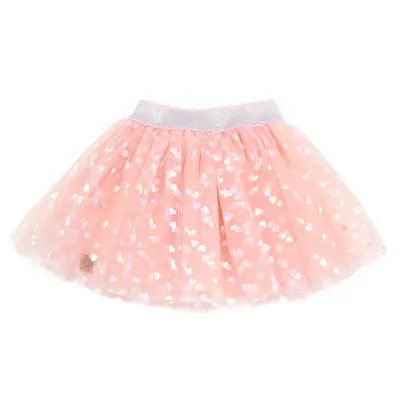 Tüllrock | Herzen | rosé