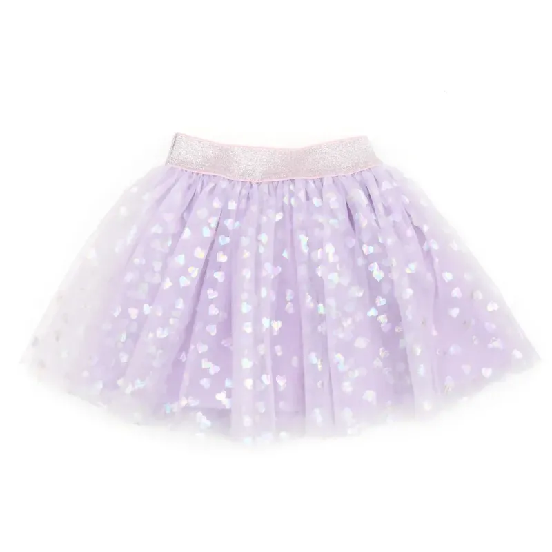 Tüllrock | Herzen | flieder