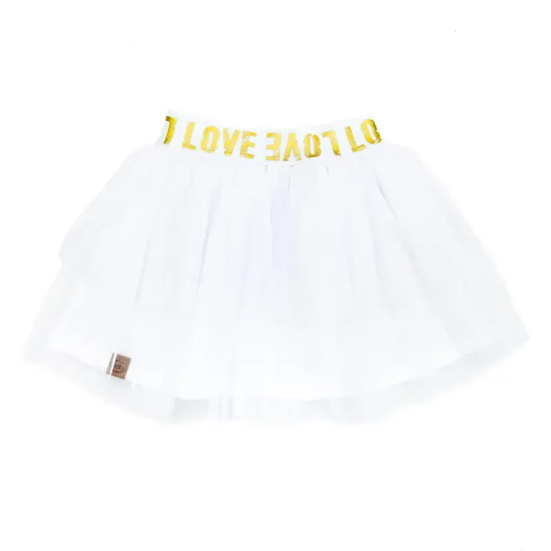 Tüllrock | LOVE | weiß