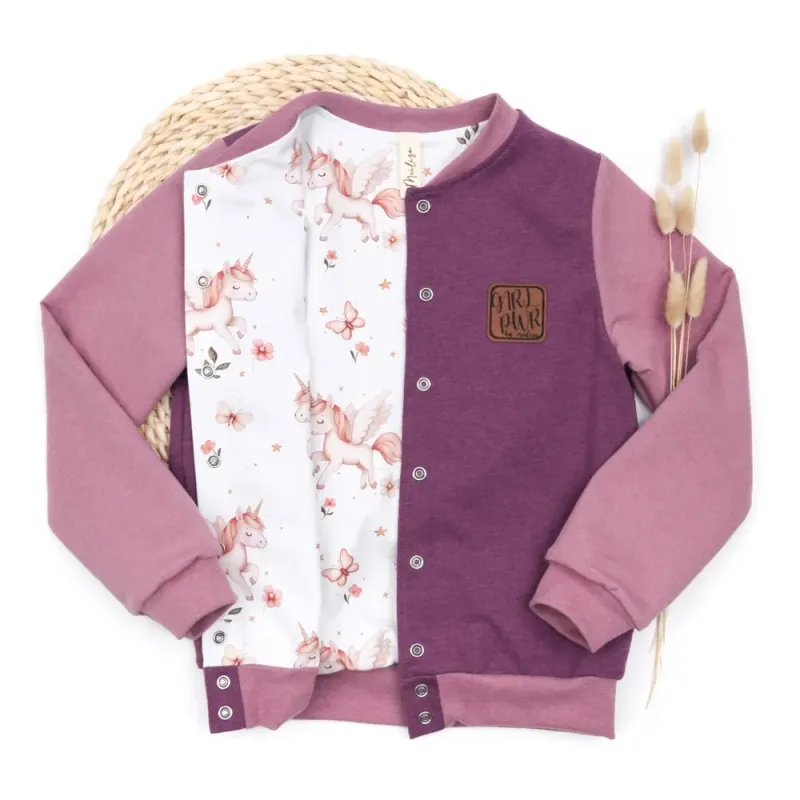 Collegejacke | beere - altrosa