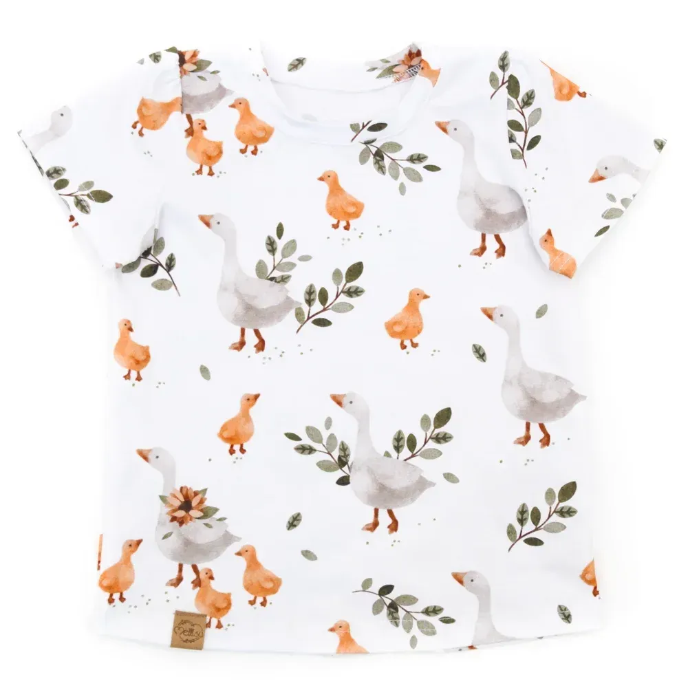 T-Shirt mit Rüschen | Familie Gans