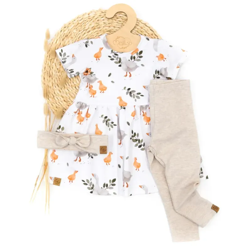 Set | Familie Gans | Kleid & Leggings & Haarband