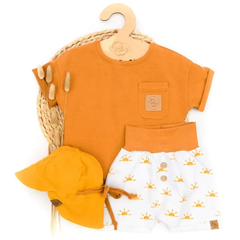 Set | Sunset | Oversized T-Shirt & Shorts & Sonnenhut