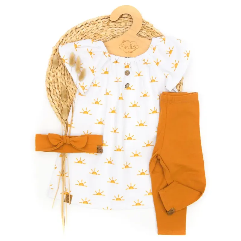 Set | Sunset | Sommerkleid & Leggings & Haarband